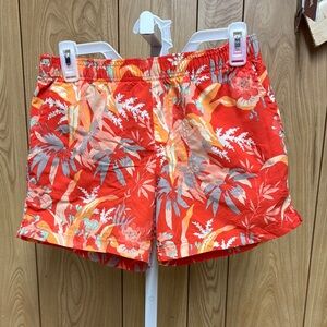 Columbia Tropical Orange Floral Print Shorts Small